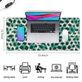 thumbnail image 5 of Long Mouse Pads for Desk,Leopard with Green and Black Spots Desk Mats on Top Of Desks, Desk Mouse Pad Extra Large with 3mm Non-Slip Base and Stitched Edge for Gaming,Work,Home 35.4"x15.7", 5 of 5