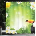 thumbnail image 4 of Ambesonne Tropical Shower Curtain, Exotic Jungle, 69"Wx75"L, Green Yellow, 4 of 5