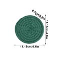thumbnail image 3 of Napperons Ronds Antidérapants en Fil Tissé Isolation Thermique Durables pour Table 6 Pcs avec Supports de Rangement, 3 of 6