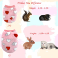 thumbnail image 3 of 4PCS Rabbit Bunny Clothes Guinea Pig Clothes Costume Small Pet Cozy Fleece Vest Warm T-Shirt Sweater for Ferret Teacup Poodles Puppy Kitten and Other Small Animals, 3 of 5