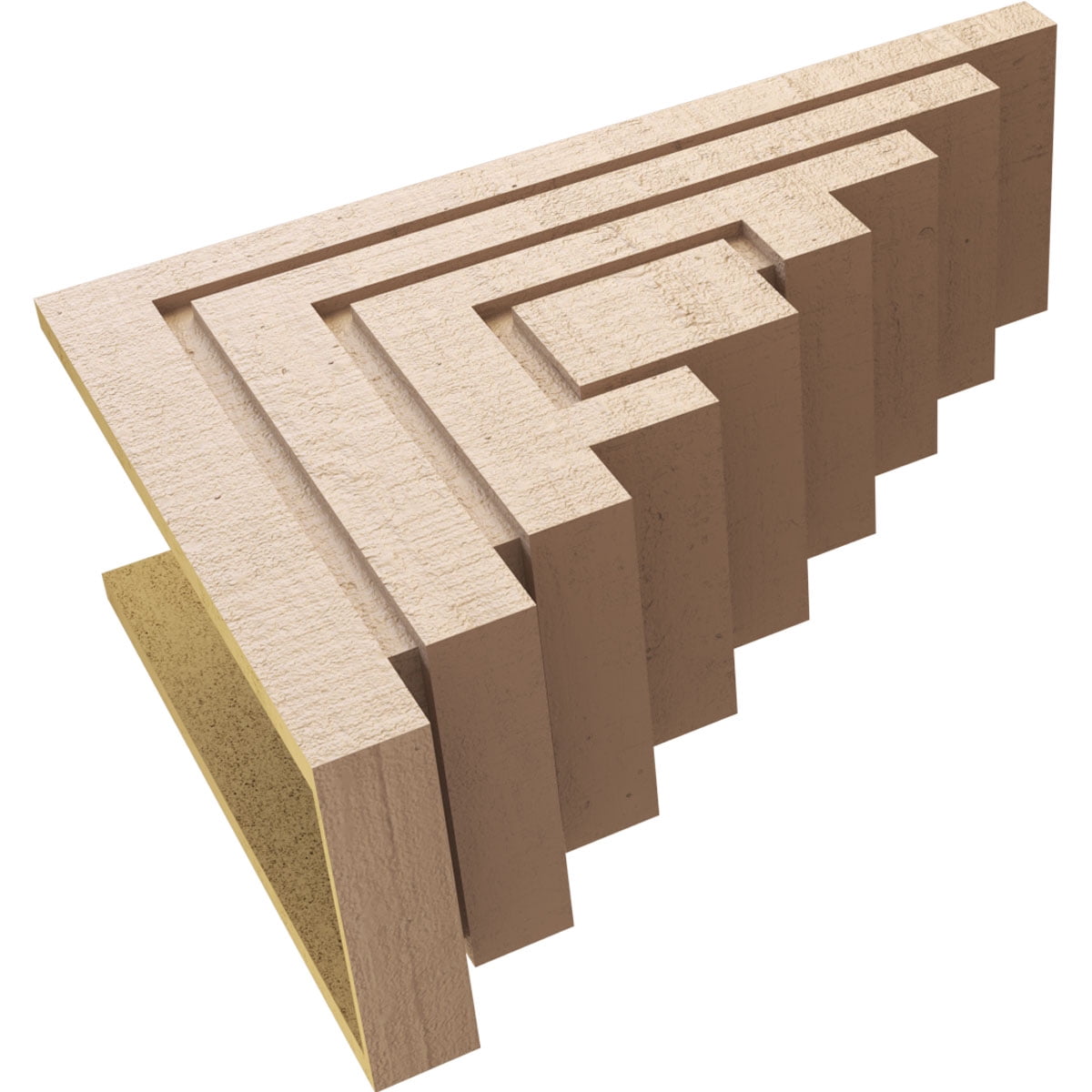 11"W x 33"D x 22"H Classic Landon Rough Cedar Woodgrain TimberThane Corbel, Primed Tan