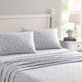 thumbnail image 1 of Laura Ashley Home Collection Ensemble de Draps en Flanelle de Coton Ultra Doux, Confortable et Léger de Qualité Supérieure, Résistant aux Plis, Anti-Décoloration, Résistant aux Taches et Hypoallergénique, Grand Lit, Crestwood Pastel Grey (U, 1 of 10