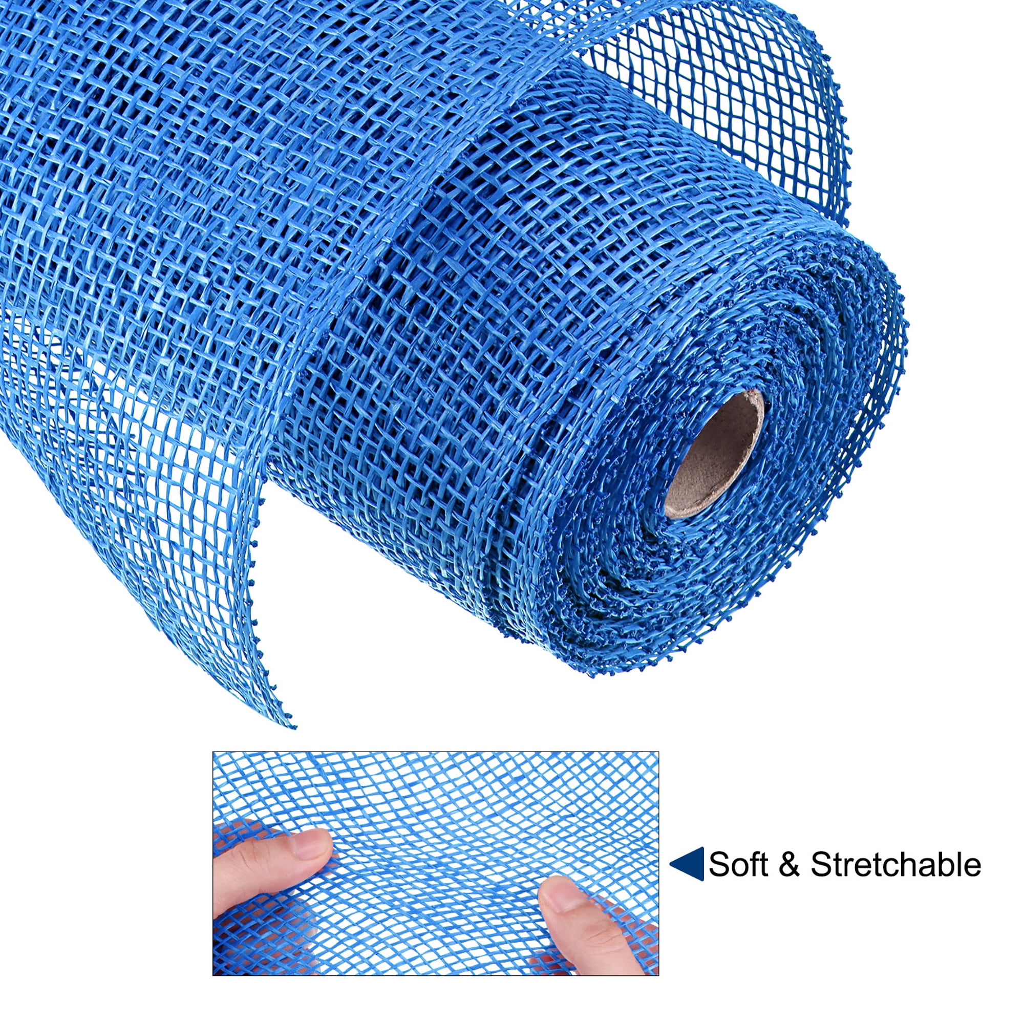 Uxcell PP Burlap Mesh 10" x 10 Yards Decorative Wrapping Ribbon, Turquoise 1 Roll