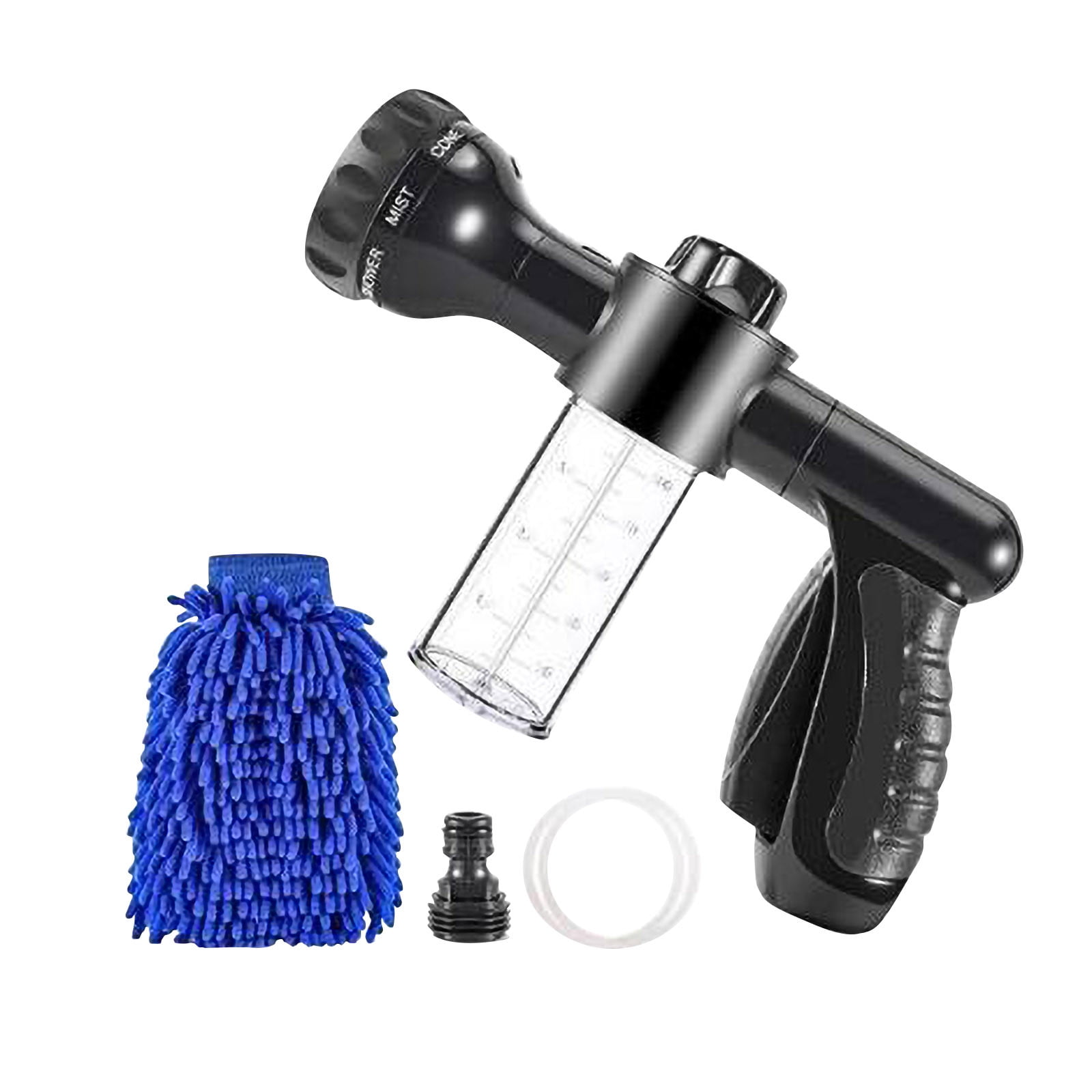 EQWLJWE Car Wash Nozzle,Garden Hose Nozzle with Soap Dispenser and
