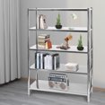 thumbnail image 5 of 5-Tier Stainless Steel Shelving, Adjustable Height Stainless Steel Storage Shelf Industrial Storage Rack,Load 132lb Per Shelf,for Kitchen Office Garage, 5 of 10