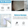thumbnail image 6 of White 10'X12' Universal Gazebo Cover with Sidewalls, All-Weather Waterproof Enclosure, Mesh Windows & Zippered Door, 6 of 9
