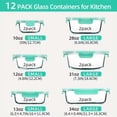 thumbnail image 3 of TechGen Airtight Glass Food Storage Container Set with Lids, BPA-Free Leak-Proof Meal Prep Boxes, Microwave Oven Freezer Safe, 24-Piece, 3 of 8