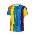 thumbnail image 6 of Wukai Rainbow Colored Print Men's Short-Sleeved Mesh T-Shirt,Quick-Dry Short Sleeve Workout T-Shirt-Medium, 6 of 8