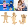 thumbnail image 3 of Figura de robot de madera sin terminar para manualidades, 3 of 4