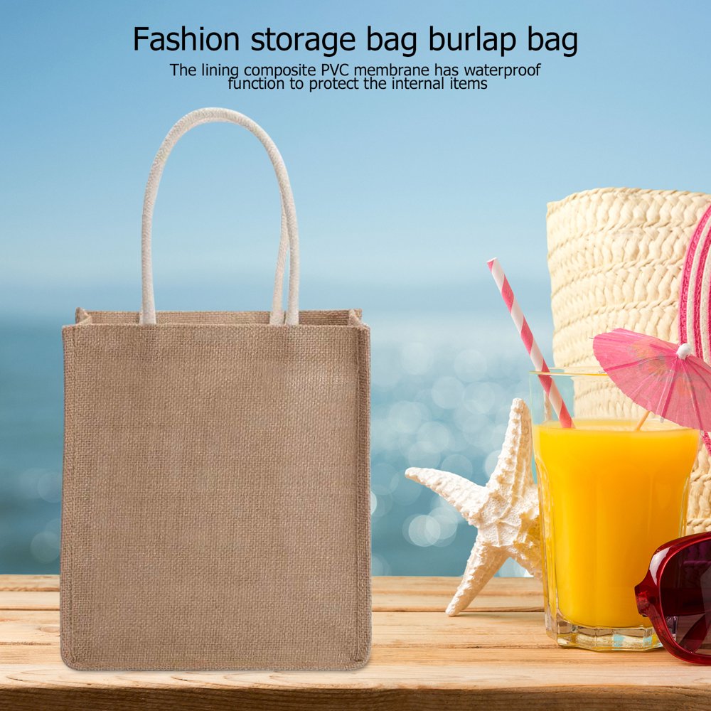 Sac Fourre-tout En Toile De Jute – Poignées Corde Nautique Et Poche Zippée – Style Marin