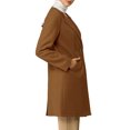 thumbnail image 5 of MODA NOVA Juniors Half Lapel Long Sleeves One Button Winter Mid-Length Overcoat, 5 of 7