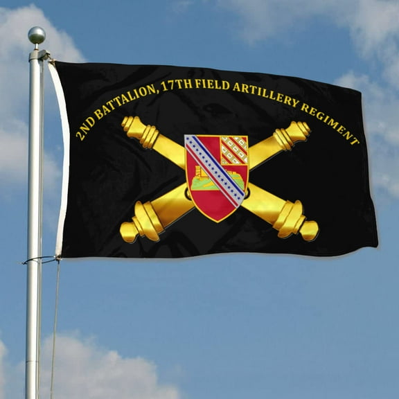 2nd Battalion, 17th Field Artillery Regiment 7th Infantry Division US Army Flag 3x5Feet Outdoor Indoor Decoration Flag with Brass Grommets