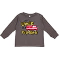 thumbnail image 3 of Inktastic My Uncle is a Firefighter with Fire Truck Boys or Girls Long Sleeve Toddler T-Shirt, 3 of 5
