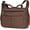 Brown, variant on Women Shoulder Bag Multi-Pockets Handbag Water-Resistant Nylon Crossbody Bags Large Purses Lightweight Messenger Bag Black