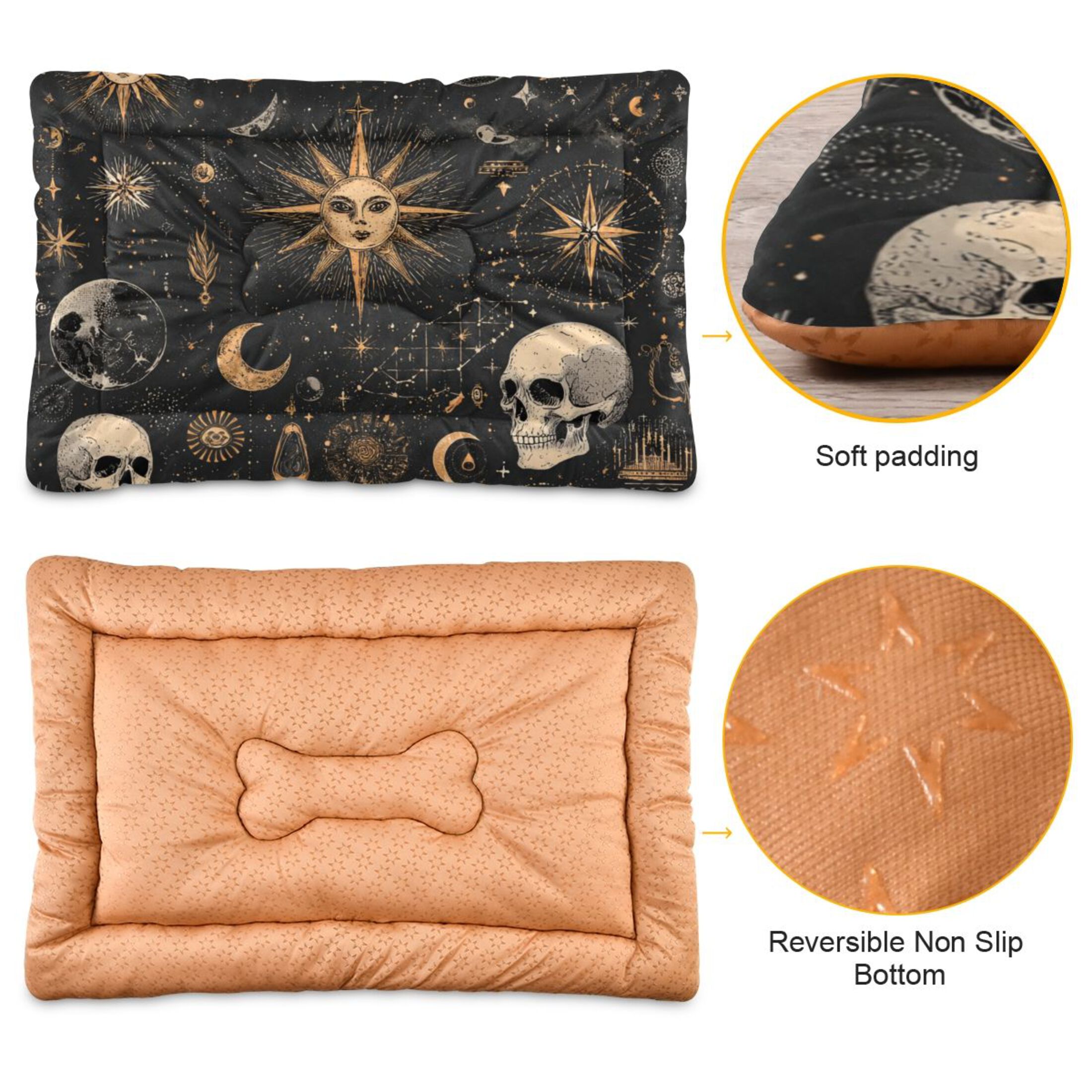 Cozy Mat Pet Bed Indoor Outdoor Warm Soft For Cat Dog Puppy(S/M) Space-themed