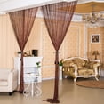 thumbnail image 3 of ANMINY Decorative Door String Curtain Fringe Wall Panel Tassels Room Divider, Dark Coffee, 3 of 5