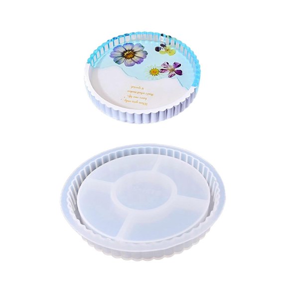Handcraft Own Resin Tray with This Flower Sturdy Silicone Mould Portable Accessory for Jewelry Dishes and Art Projects L