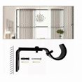 thumbnail image 4 of Adjustable Curtain Rod Brackets Wall Mount Hangers for Drapery Support Black Iron, 4 of 5