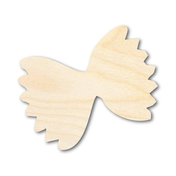 Unfinished Wood Farfalle Pasta| DIY Craft Cutout 7" / 1/4"