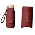 thumbnail image 2 of Mini Parasol Umbrella with Pocket Function 2 in 1 Small Folding Umbrella Easy to Red, 2 of 8