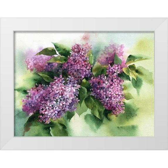 Besedina, Anastasiia 32x25 White Modern Wood Framed Museum Art Print Titled - Lilac