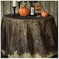 thumbnail image 2 of Heritage Lace Spiderweb Cluster Fine-Gauge Black Lace 90" Large Round Tablecloth, 2 of 2
