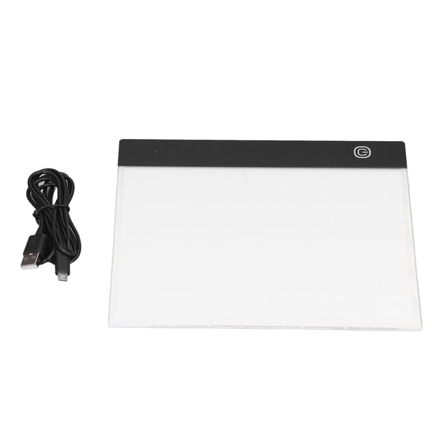 A5 LED Light Box Tracer, Ultra Thin LED Light Tablet Board Pad Acrylic Material with USB Cable for Rhinestone Painting