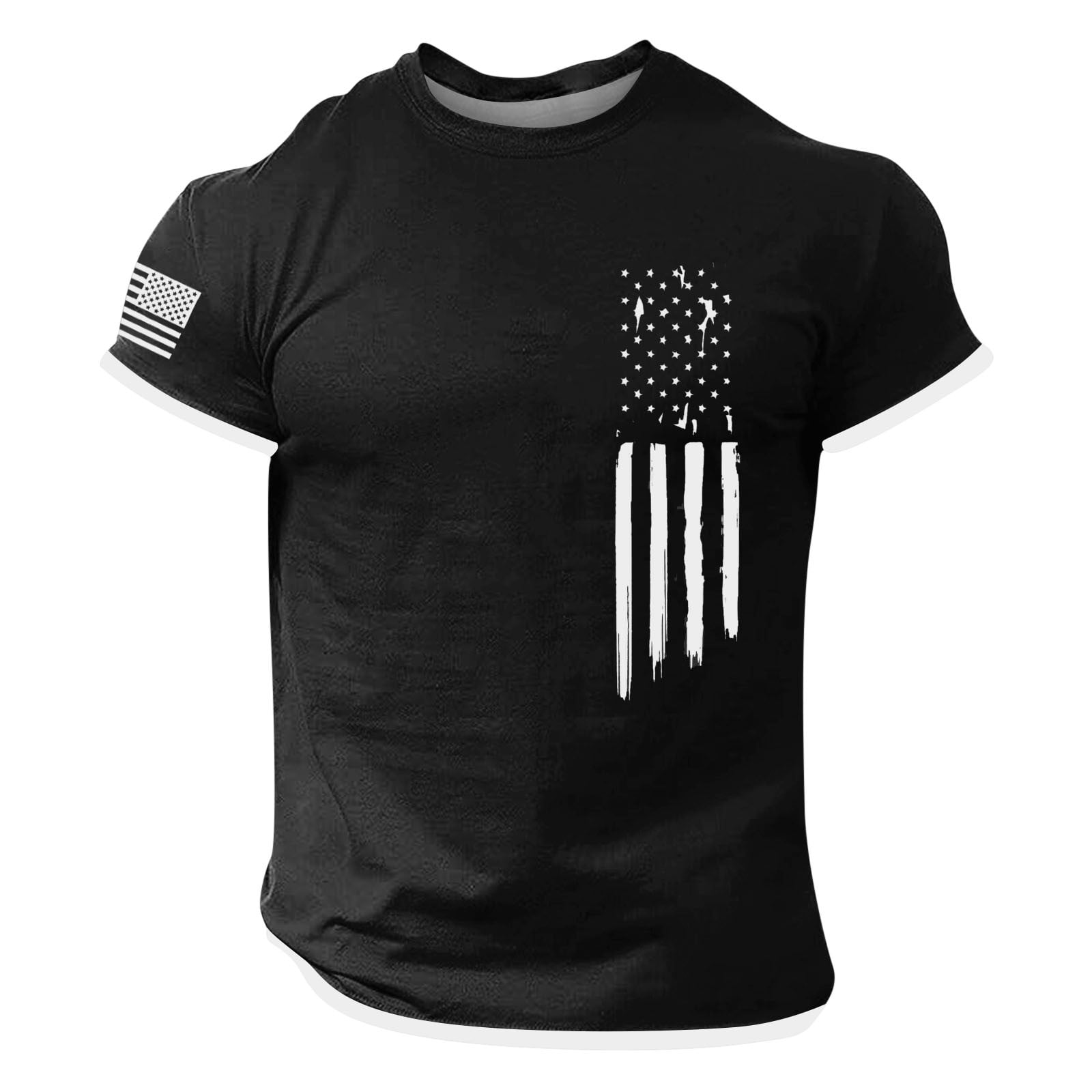 YUHAOTIN Fourth of July Mens Fitted Tshirts Muscle Independence