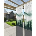 thumbnail image 3 of nqOlkjepod Outdoor Curtains for Patio Waterproof, Mist Forest Mountain Outdoor Privacy Panels Grommet, Watercolor Plant Nature Landscape Blackout Outside Curtains for Porch/Cabana 54"x84", 1 Panel, 3 of 8