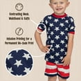 thumbnail image 5 of LazyOne Short-Sleeve Summer Pajama Sets for Girls and Boys, Unisex, Stars & Stripes, 5 of 7