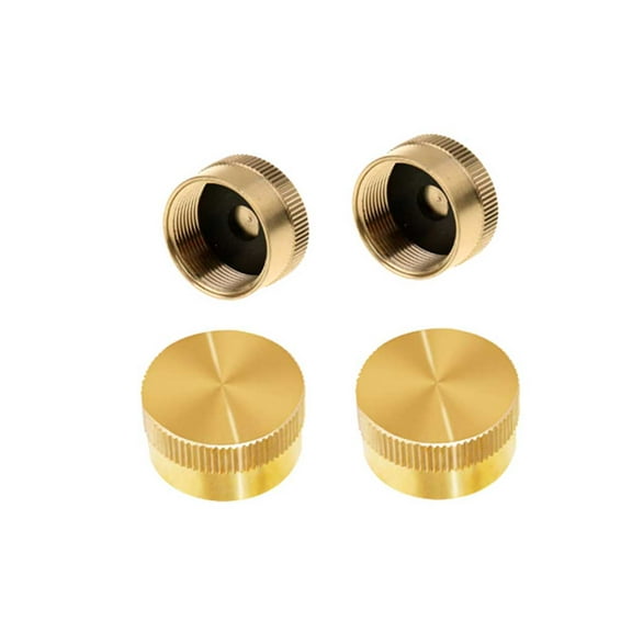 Grill Parts Zone 1 lb Propane Gas Bottle Cylinder Propane Tank Caps Solid Brass Refill - 4 Pieces