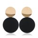 thumbnail image 1 of Pendientes de moda de oro y metal negro para mujer. JAMW Sencillez, 1 of 5
