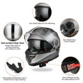 thumbnail image 6 of AHR RUN-M3 Modular Flip Up Helmet Full Face Dual Visor DOT Motorcycle Bike L, 6 of 9