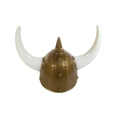 Medieval Gold Viking Helmet and Horns Costume Accessory
