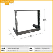 OCEANHUG 12U Network Rack Ground & Desktop 19 Inch 2 Post Open Frame ...