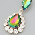 thumbnail image 4 of QIQUWOHUL Long Full Rhinestone Teardrop Crystal Dangle Chandelier Drop Earrings Fashion Jewelry（six Color）, 4 of 5