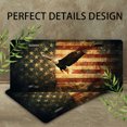 thumbnail image 4 of License Plate, Flying Eagle over Aged Flag Decorative Front,Personalized Stainless Steel License Plate Cover For Men Women,12.2" X 6.2", 4 of 7