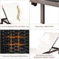 thumbnail image 3 of Yardi Yard Outdoor Chaise Lounge Rattan Patio Lounge Chair Back Adjustable Chaise Recliner, Outdoor Lounge Recliner Chair with Cushioned for Pool Backyard Beach Beige, 3 of 8