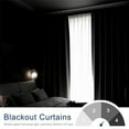 thumbnail image 2 of DriftAway Pinch Pleat Blackout Curtains 96 Inches Long Linen Curtains 2 Panels Set Faux Linen Textured Curtains for Bedroom Living Room Thermal Insulated Privacy Back Tab Window Drapes 52x96 Navy, 2 of 9