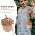 thumbnail image 2 of GOOHOCHY 1 unid mini bolso portátil para niños bolsa de ratán cesta en forma de bolso de cuerpo cruzado, 2 of 7