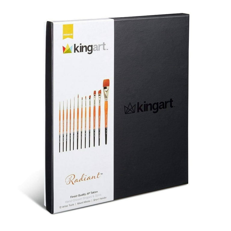 Kingart 6ct Radiant Script Liner Brush Set