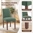 thumbnail image 3 of AFO Parsons Dining Room Chairs Set of 4, Upholstered Fabric Kitchen Chairs with Solid Wood Legs & High-Density Foam Cushion, Modern Dining Side Chairs for Dining Room & Kitchen, Green, 3 of 12
