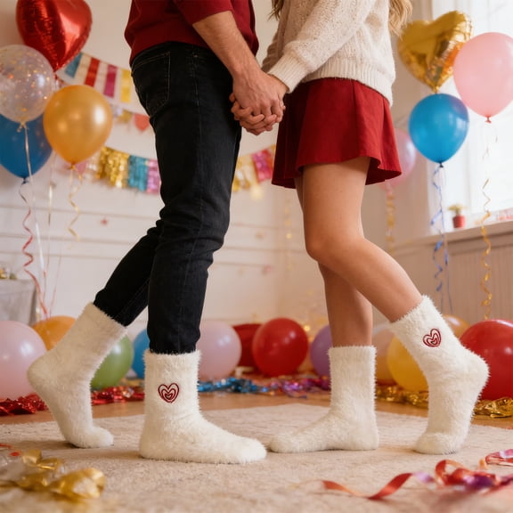 Cute Puffy Fleece Socks For Women, Thickened Warm And Cozy Floor Socks With Soft Terry Interior For Comfort At Home During Fall And Winter Seasons