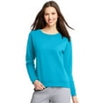thumbnail image 1 of Hanes Womens ComfortSoft EcoSmart Crewneck Sweatshirt, M, Blue Horizon, 1 of 3