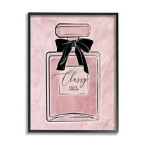 Stupell Industries Classy Pink Perfume Beauty & Fashion Painting Black Framed Art Print Wall Art, 16 x 20