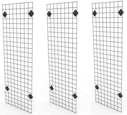 Gridwall Wall Mount Bracket Chrome Grid Panel Mounting Brackets 12 Pieces 