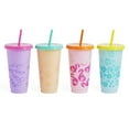 thumbnail image 3 of TAL Color Changing Cups 4-Pack includes Lid and Straw, Fruits, 3 of 4