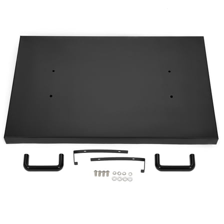 28" Black Steel Griddle Cover For Blackstone Griddle w/ Rear Grease Collection