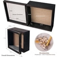 thumbnail image 6 of 11x11 Inch Deep Shadow Box Frame 4.5" Depth, Black Solid Wood Display Case with Acrylic Door,Vintage Metal Corners, Memory Box for Medals Photos Coins Awards Wedding Keepsakes Military Memorial Gifts, 6 of 14