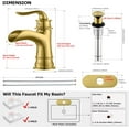 thumbnail image 5 of PARLOS Waterfall Single Handle Bathroom Faucet, Brushed Gold, 5 of 7